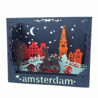 Amsterdam geKleurde 3D kaart