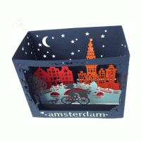 Amsterdam geKleurde 3D kaart