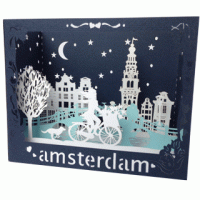 Amsterdam witte 3D kaart