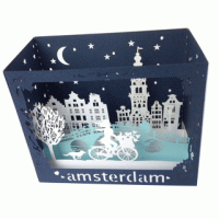 Amsterdam witte 3D kaart
