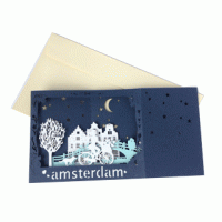 Amsterdam witte 3D kaart