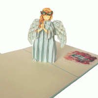 pop-up biddende engel