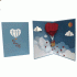pop-up romantische luchtballon kaart
