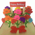 pop-up bloemen happy birthday kaart