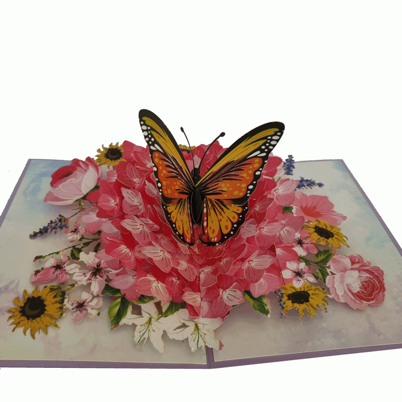 pop-up geluksbloem kaart