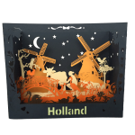 Holland-2 3D gekleurde kaart 
