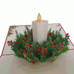 pop-up kerst krans kaart