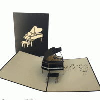pop-up piano kaart