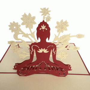 pop-up rode boeddha kaart