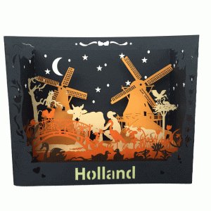 Holland-2 3D gekleurde kaart 