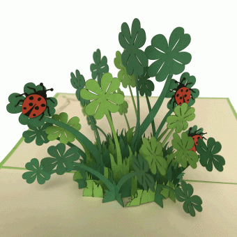 pop-up klavertje vier kaart