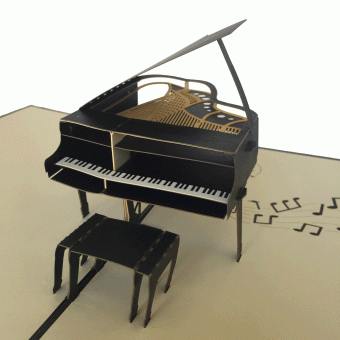 pop-up piano kaart