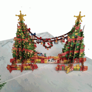 Pop-up twee kerstbomen kaarten