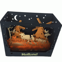 Holland-2 3D gekleurde kaart 