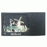 Holland-2 3D witte/blauwe kaart