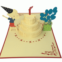 pop-up jonge taart kaart