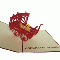 Pop-up babywagen kaart