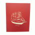 Pop-up blauwe boot kaart
