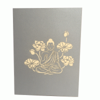 pop-up zwarte boeddha kaart